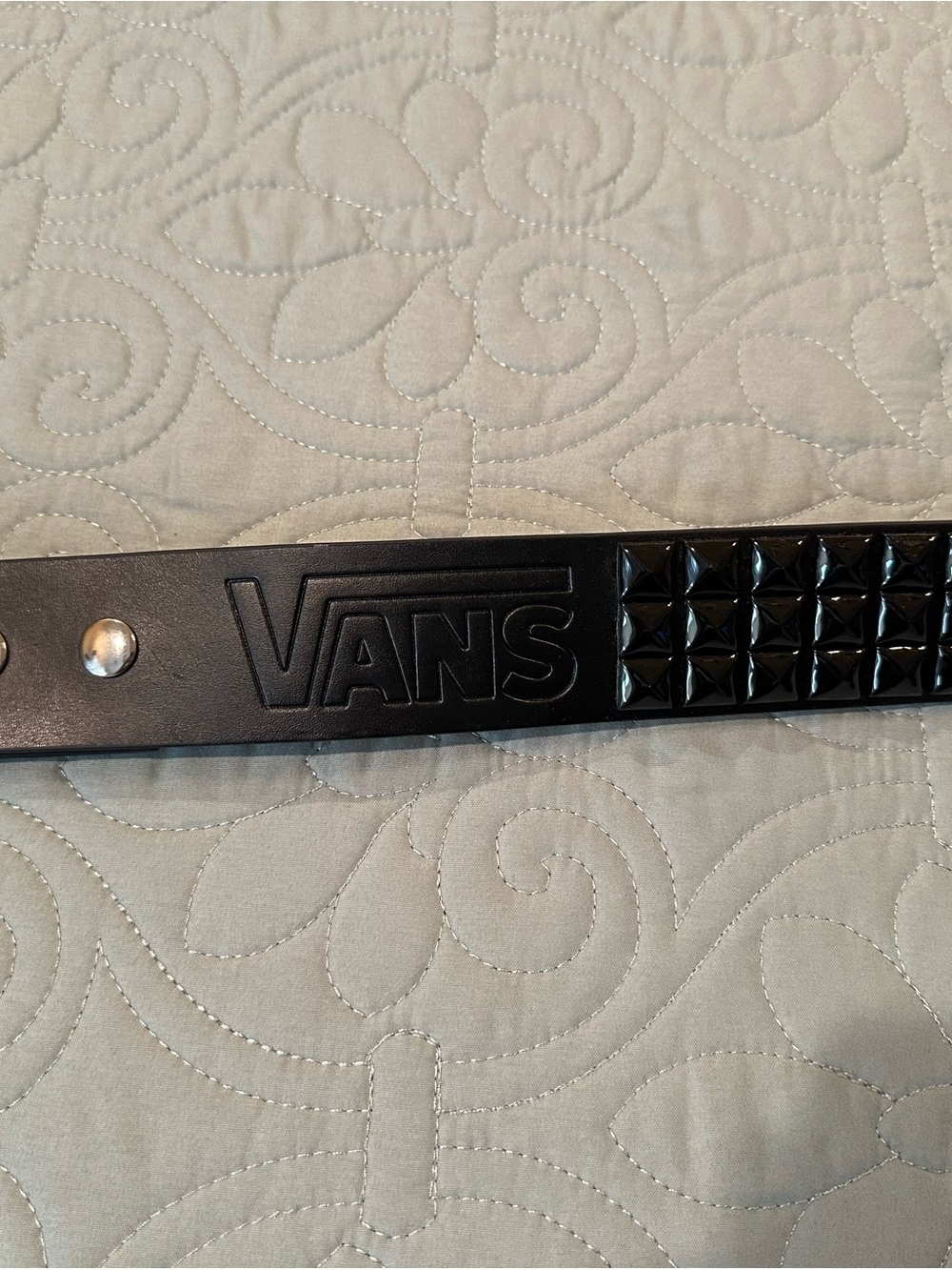 Vans Black Leather Belts with Pyramid Studs (Set of 2) - Picture 6 of 13
